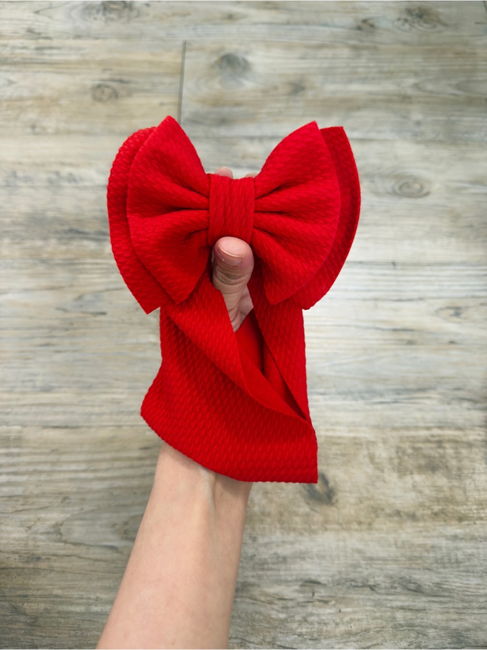 New Born Baby Girl Red Big Bow Headband